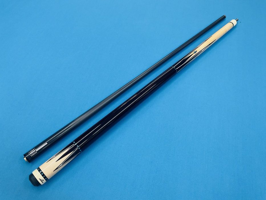 LONGONI POOL CUE GIULIETTA WITH LUNA NERA SHAFT 12.4 mm.