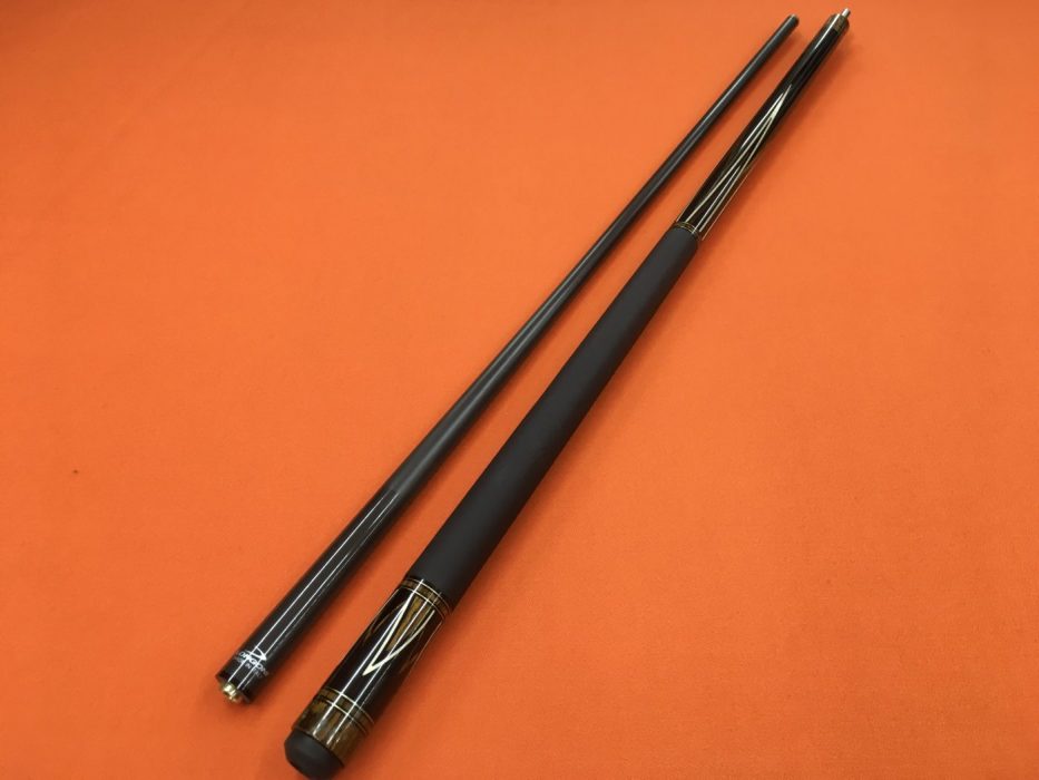 LONGONI POOL CUE FEIJEN FLAMES WITH LUNA NERA SHAFT ( LEATHER WRAP ...